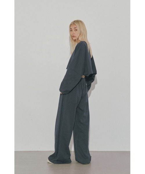 ALEXIA STAM（アリシアスタン）の「Wellness Sweat Wide Pants /UVカットスウェットパンツ（スウェットパンツ・レディース・グリーン/グレー/ネイビー・S/M）」の3枚目の写真