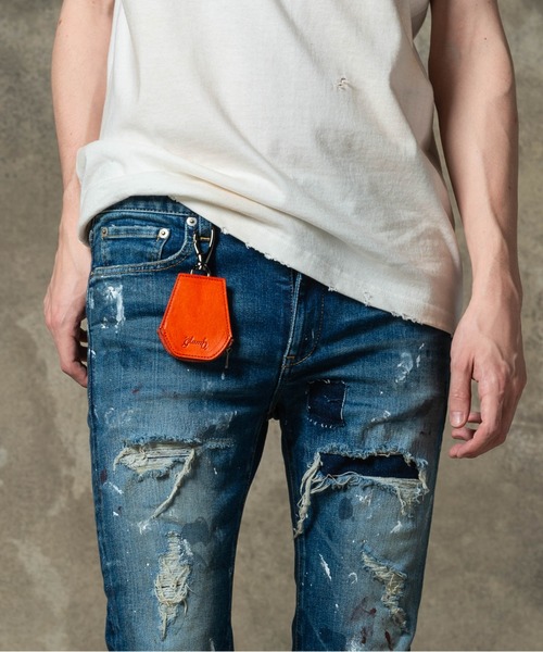 glamb(グラム)の「Natural Tanned Leather Case / ナチュラルタンレザーケース(キーケース/キーアクセサリー・メンズ・ブラック/オレンジ・FREE)」の4枚目の写真