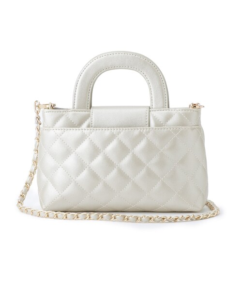 OPAQUE.CLIP（オペークドットクリップ）の「◆【2WAY】ダイヤキルティングデザインチェーンショルダーバッグ（ショルダーバッグ・レディース・ボルドー/シルバー/アイボリー系5/ブラック系5・00）」の7枚目の写真