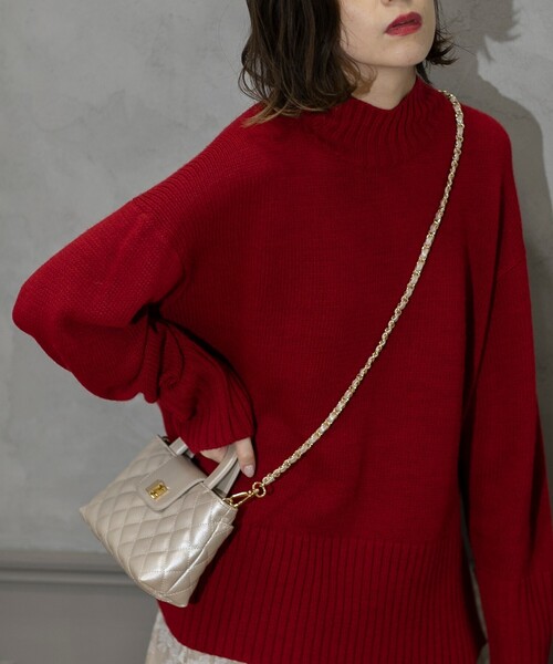 OPAQUE.CLIP（オペークドットクリップ）の「◆【2WAY】ダイヤキルティングデザインチェーンショルダーバッグ（ショルダーバッグ・レディース・ボルドー/シルバー/アイボリー系5/ブラック系5・00）」の21枚目の写真