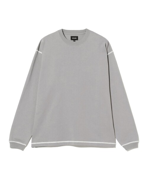 BEAMS（ビームス）の「ステッチ クルーネック Tシャツ（Tシャツ/カットソー・メンズ・グレー/クリーム/ピンク・S/M/L/XL）」の7枚目の写真