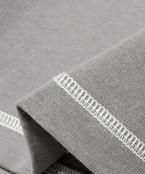 BEAMS（ビームス）の「ステッチ クルーネック Tシャツ（Tシャツ/カットソー・メンズ・グレー/クリーム/ピンク・S/M/L/XL）」の9枚目の写真