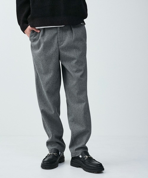 ADAM ET ROPE'（アダムエロペ）の「【mens】【セットアップ対応】メランジカルゼスリムテーパード（スラックス・メンズ・チャコールグレー/ダークブラウン/グレー・L/LL/M）」の2枚目の写真