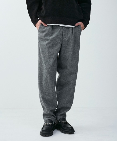 ADAM ET ROPE'（アダムエロペ）の「【mens】【セットアップ対応】メランジカルゼスリムテーパード（スラックス・メンズ・チャコールグレー/ダークブラウン/グレー・L/LL/M）」の5枚目の写真