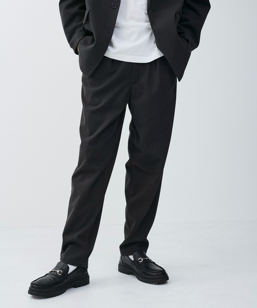 ADAM ET ROPE'（アダムエロペ）の「【mens】【セットアップ対応】メランジカルゼスリムテーパード（スラックス・メンズ・チャコールグレー/ダークブラウン/グレー・L/LL/M）」の4枚目の写真