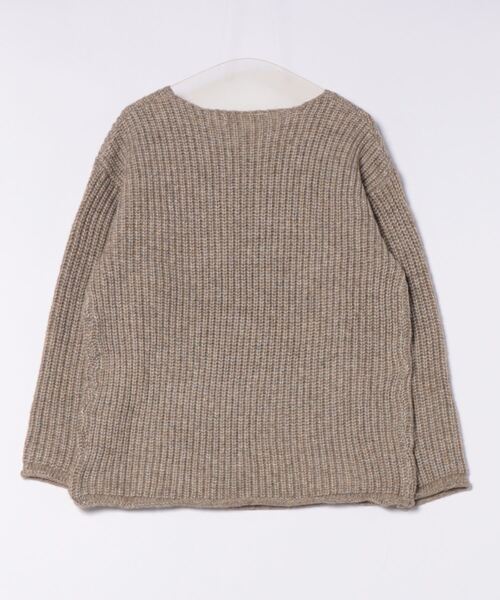 continuer de NICE CLAUP（コンティニューデナイスクラップ）の「ボートネックＢＩＧプルオーバー（ニット/セーター・レディース・チャコールグレー/ブラウン/ベージュ系その他・FREE）」の4枚目の写真