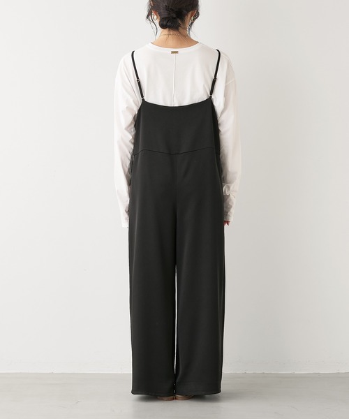 【カーミー】‪☆モノトーンティアードサロペ MICA&DEAL（マイカ＆ディール）の「バイアスロングサロペット