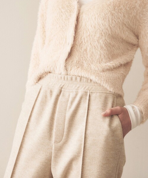 【セール】【セットアップ／ストレッチ】ジャージピンタックテーパードパンツ（その他パンツ）｜cloenc（クロエンス）