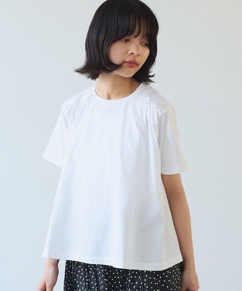 △シルケット天竺 mini frill 半袖プルオーバー（Tシャツ