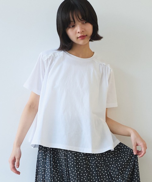 △シルケット天竺 mini frill 半袖プルオーバー（Tシャツ
