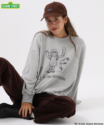【SESAME STREET(セサミストリート)】別注プリントスウェットプルオーバー