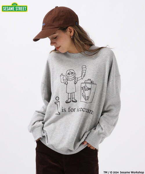 BAYFLOW（ベイフロー）の「【SESAME STREET(セサミストリート)】別注プリントスウェットプルオーバー（スウェット・レディース・アイボリー/ネイビー/グレー・FREE）」の13枚目の写真
