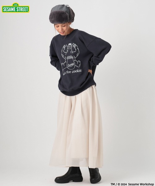 BAYFLOW（ベイフロー）の「【SESAME STREET(セサミストリート)】別注プリントスウェットプルオーバー（スウェット・レディース・アイボリー/ネイビー/グレー・FREE）」の19枚目の写真