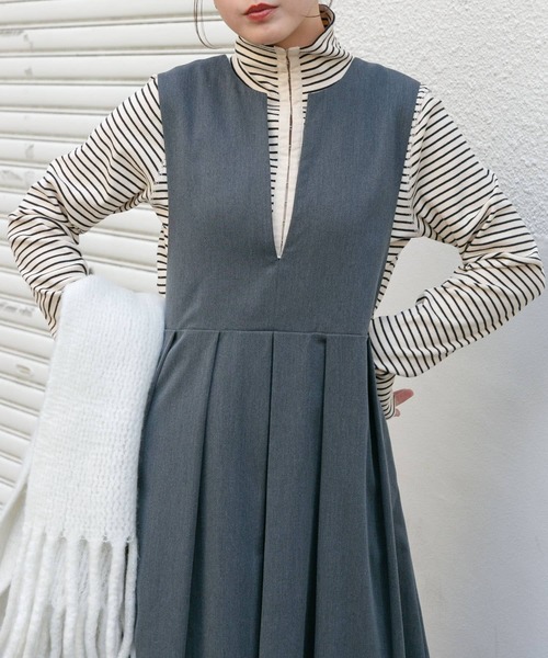 KBF（ケイビーエフ）の「タートルホックボーダートップス（Tシャツ/カットソー・レディース・ブラック系その他/ブルー系その他/レッド系その他・ONE）」の4枚目の写真