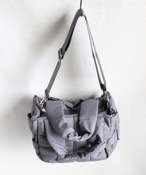 ground green store（グラウンドグリーンストア）の「ground green store / 編み込みデザインバッグ（ショルダーバッグ・レディース・グレー/ブラック/ライトグレー・FREE）」の16枚目の写真