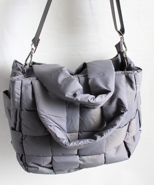 ground green store（グラウンドグリーンストア）の「ground green store / 編み込みデザインバッグ（ショルダーバッグ・レディース・グレー/ブラック/ライトグレー・FREE）」の18枚目の写真