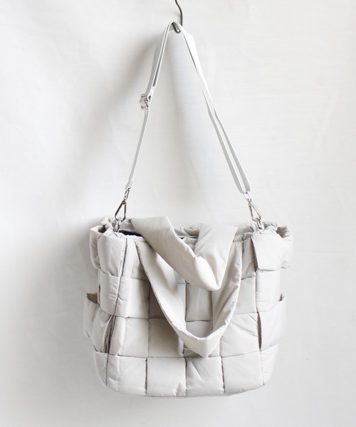 ground green store（グラウンドグリーンストア）の「ground green store / 編み込みデザインバッグ（ショルダーバッグ・レディース・グレー/ブラック/ライトグレー・FREE）」の21枚目の写真