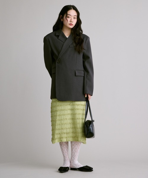 FUULLY STUDIO（フーリィーステューディオ）の「2WAYボクシーテーラードジャケット（テーラードジャケット・レディース・ブラウン/グレー/ブラック・FREE）」の20枚目の写真