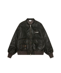 AAPE by A Bathing Ape レザージャケット 　alpha AAPE BY A BATHING APE（エーエイプバイアベイシングエイプ）の