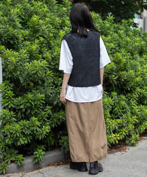 Munich（ミューニック）の「針抜き編みニットジレ（ベスト・レディース・ブラック/グレイッシュベージュ/ブラウン・FREE）」の13枚目の写真