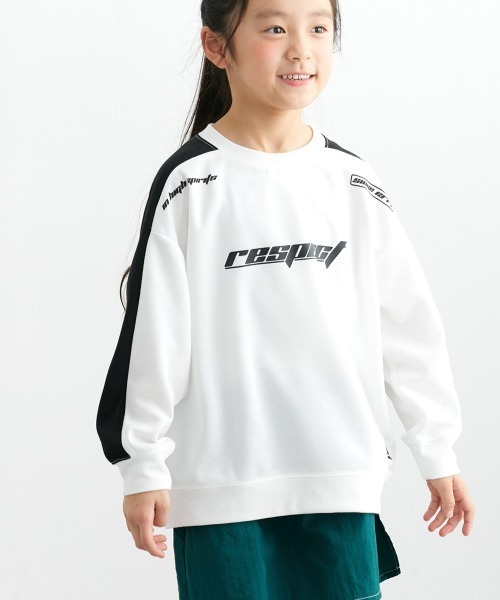 QUNTSTYLE(キュントスタイル)の「袖ラインプリントトレーナー(スウェット・キッズ・ブラック/オフホワイト/ベージュ・110/120/130/140/150/160)」の13枚目の写真