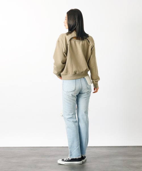 Rouge vif la cle(ルージュヴィフラクレ)の「【EVER AFTER】バックデザインスウェット / トレーナー / 長袖【WEB限定】(スウェット・レディース・カーキ/ブラック・フリー)」の6枚目の写真