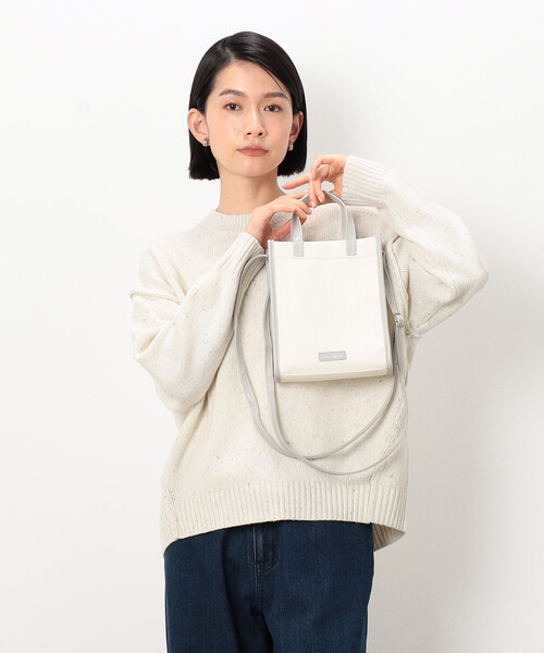 MONO　COMME CA（モノコムサ）の「キャンバスミニショルダー（ショルダーバッグ・レディース・ブラック/グレー・FREE）」の3枚目の写真