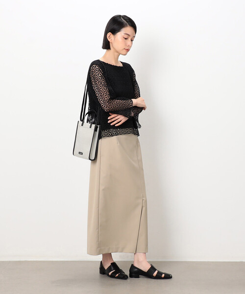 MONO　COMME CA（モノコムサ）の「キャンバスミニショルダー（ショルダーバッグ・レディース・ブラック/グレー・FREE）」の5枚目の写真