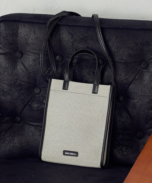 MONO　COMME CA（モノコムサ）の「キャンバスミニショルダー（ショルダーバッグ・レディース・ブラック/グレー・FREE）」の7枚目の写真