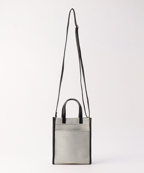 MONO　COMME CA（モノコムサ）の「キャンバスミニショルダー（ショルダーバッグ・レディース・ブラック/グレー・FREE）」の10枚目の写真