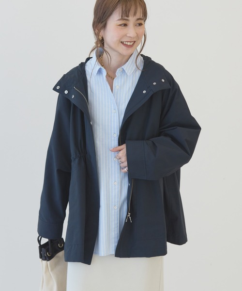 AMERICAN HOLIC（アメリカンホリック）の「花粉防止撥水加工マウンテンパーカー（マウンテンパーカー・レディース・ネイビー/ミント/アイボリー/ライトベージュ・M/L）」の2枚目の写真