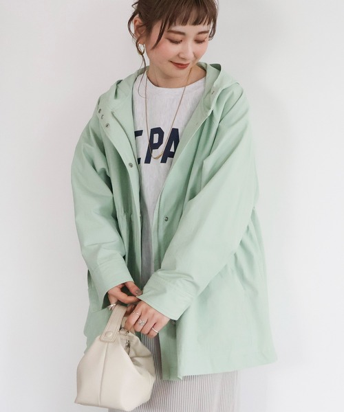 AMERICAN HOLIC（アメリカンホリック）の「花粉防止撥水加工マウンテンパーカー（マウンテンパーカー・レディース・ネイビー/ミント/アイボリー/ライトベージュ・M/L）」の21枚目の写真