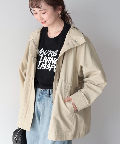 AMERICAN HOLIC（アメリカンホリック）の「花粉防止撥水加工マウンテンパーカー（マウンテンパーカー・レディース・ネイビー/ミント/アイボリー/ライトベージュ・M/L）」の12枚目の写真