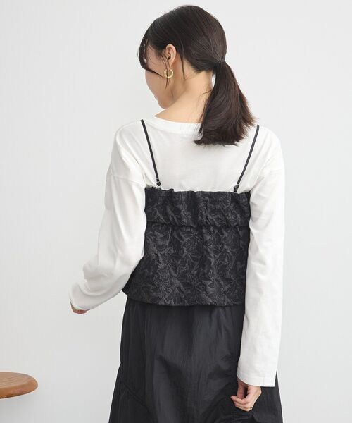 earth music&ecology(アースミュージックアンドエコロジー)の「ジャカードビスチェ(ベスト・レディース・アイボリー/ブルー/ブラック・FREE)」の13枚目の写真