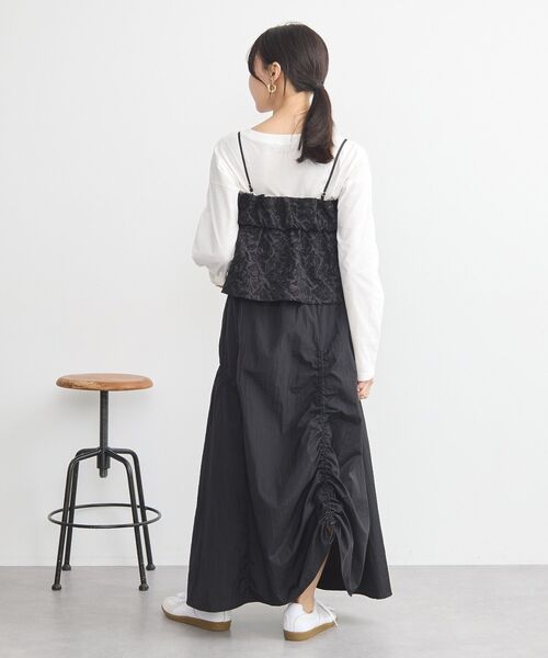 earth music&ecology(アースミュージックアンドエコロジー)の「ジャカードビスチェ(ベスト・レディース・アイボリー/ブルー/ブラック・FREE)」の16枚目の写真