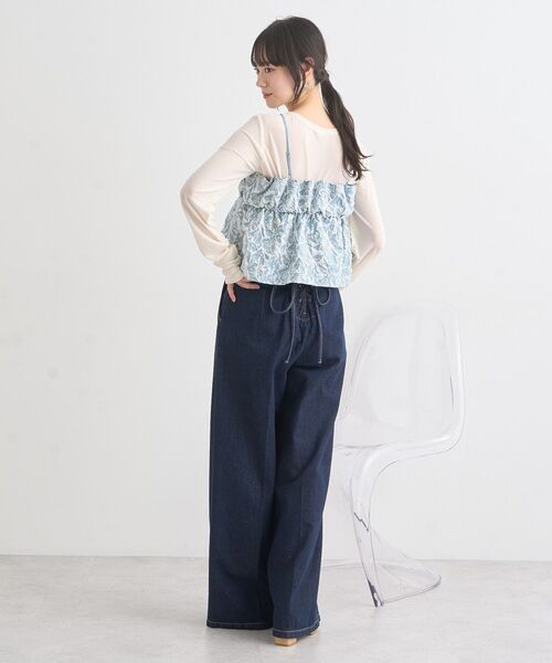 earth music&ecology(アースミュージックアンドエコロジー)の「ジャカードビスチェ(ベスト・レディース・アイボリー/ブルー/ブラック・FREE)」の21枚目の写真