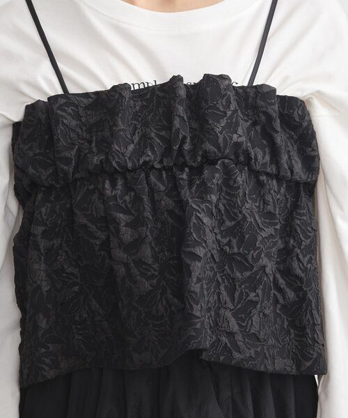 earth music&ecology(アースミュージックアンドエコロジー)の「ジャカードビスチェ(ベスト・レディース・アイボリー/ブルー/ブラック・FREE)」の22枚目の写真