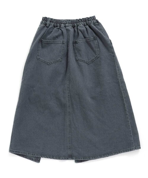 algy(アルジー)の「デニムロングラップスカート(デニムスカート・キッズ・サックスブルー/グレー・XX-SMALL/X-SMALL/SMALL/MEDIUM)」の14枚目の写真