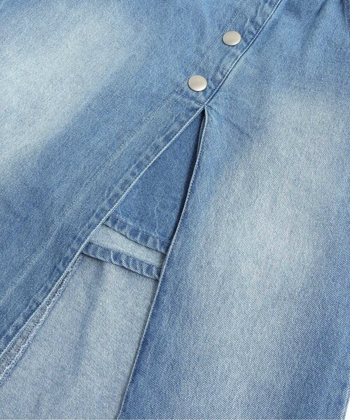 algy(アルジー)の「デニムロングラップスカート(デニムスカート・キッズ・サックスブルー/グレー・XX-SMALL/X-SMALL/SMALL/MEDIUM)」の8枚目の写真