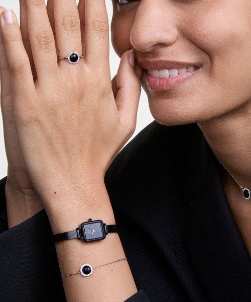 Daniel Wellington（ダニエルウェリントン）の「Quadro Mini Reflection 15.4×18.2MM ローズゴールド／シルバー／ゴールド／ブラック（アナログ腕時計・レディース・ピンクゴールド/ブラック/シルバー/イエローゴールド・ONE SIZE）」の2枚目の写真