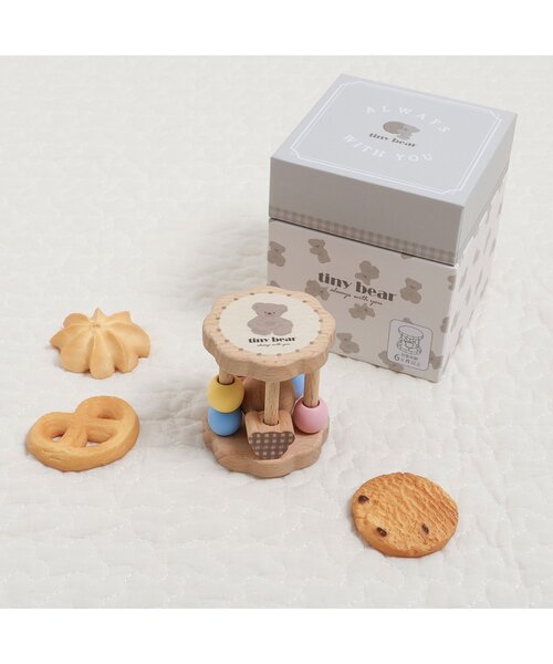 apres les cours(アプレレクール)の「tiny bear 木製ラトル(その他ベビー用品・キッズ・ベージュ・FREE)」の2枚目の写真