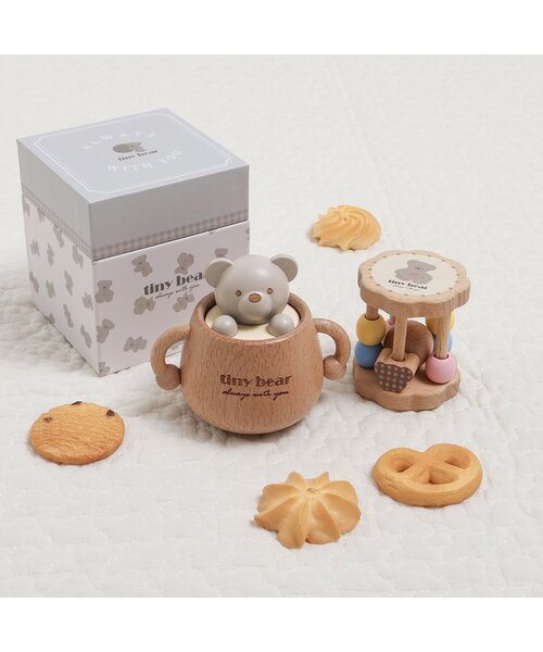 apres les cours(アプレレクール)の「tiny bear 木製ラトル(その他ベビー用品・キッズ・ベージュ・FREE)」の4枚目の写真