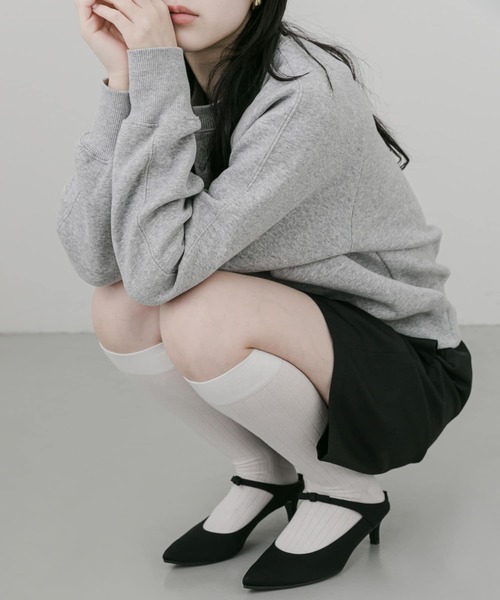 SMELLY(スメリー)の「リブハイソックス(ソックス/靴下・レディース・ブラック/ホワイト・22/25(85-100))」の9枚目の写真