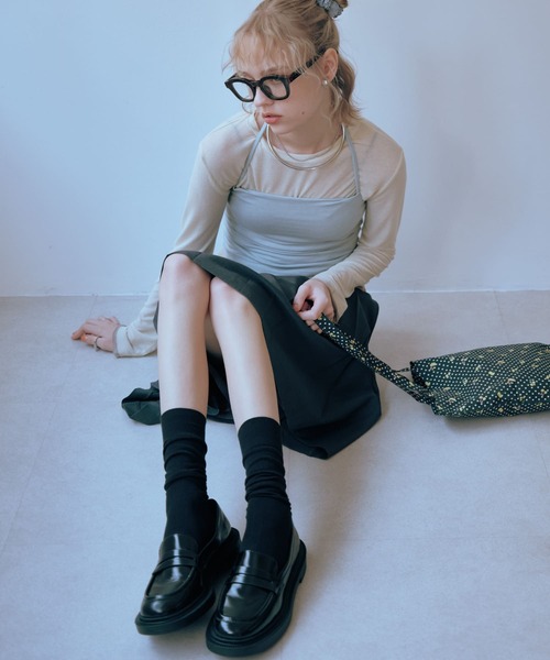 SMELLY(スメリー)の「リブハイソックス(ソックス/靴下・レディース・ブラック/ホワイト・22/25(85-100))」の13枚目の写真