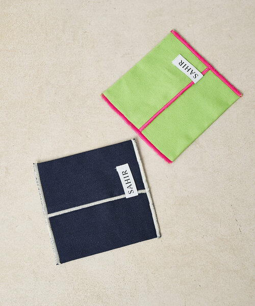 BIRTHDAY BAR(バースデイバー)の「【SAHIR サヒール】Canvas tissuecase(ポーチ・レディース・グリーン/ネイビー・0)」の3枚目の写真