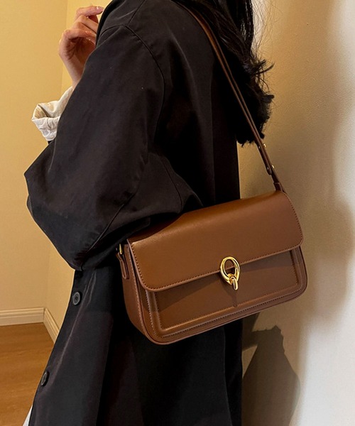 florist（フローリスト）の「2WAY レザータッチフラップショルダーバッグ（ハンドバッグ・レディース・オフホワイト/ブラック/ピンク/ブラウン/ワインレッド・FREE）」の14枚目の写真