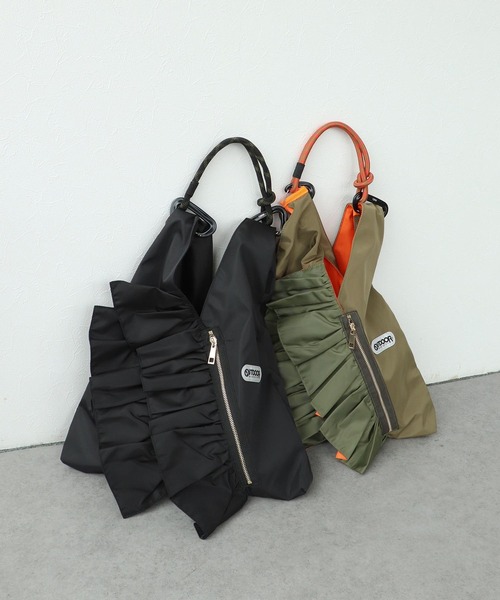 RISLEY×OUTDOOR PRODUCT】ティアードフリルトートバッグ（トート