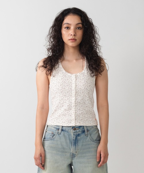 Levi's(リーバイス)の「Levi's/リーバイス DRY GOODS ヘンリーネックタンクトップ(タンクトップ・レディース・ホワイト・XS/M/S)」の1枚目の写真