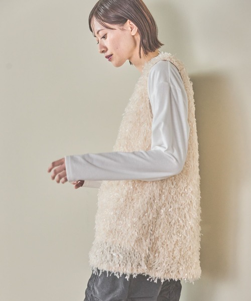 LAKOLE(ラコレ)の「フリンジベスト / 291819(ベスト・レディース・ブラック/アイボリー/グレー・FREE)」の15枚目の写真