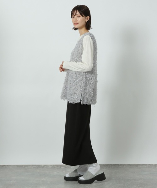 LAKOLE(ラコレ)の「フリンジベスト / 291819(ベスト・レディース・ブラック/アイボリー/グレー・FREE)」の22枚目の写真